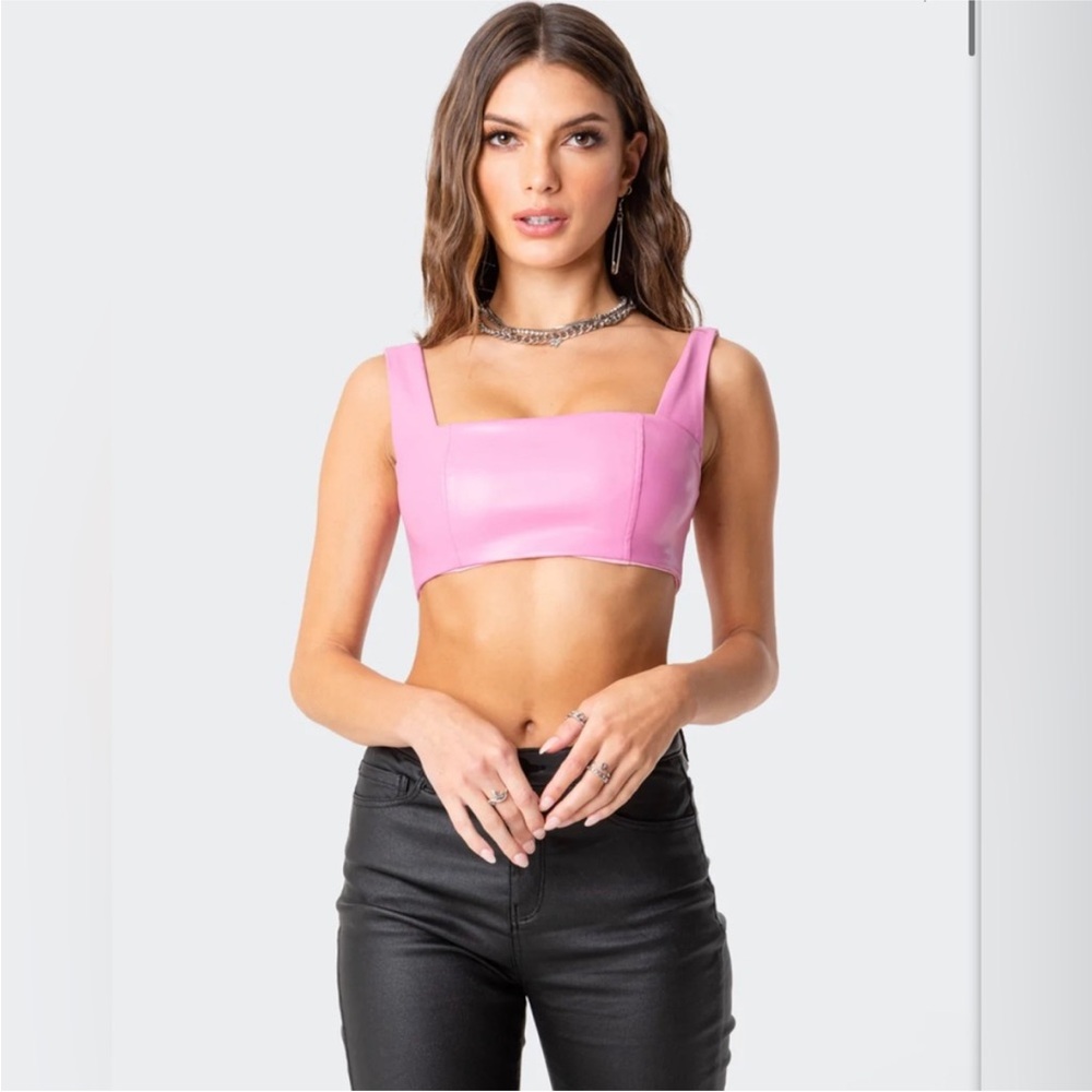 Edikted Vibrant Pink Crop Top
